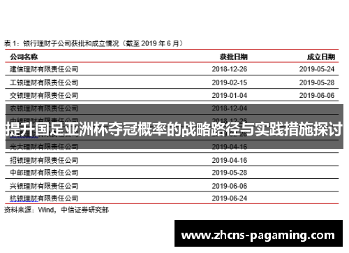 提升国足亚洲杯夺冠概率的战略路径与实践措施探讨 提升国足亚洲杯夺冠概率的战略路径与实践措施探讨